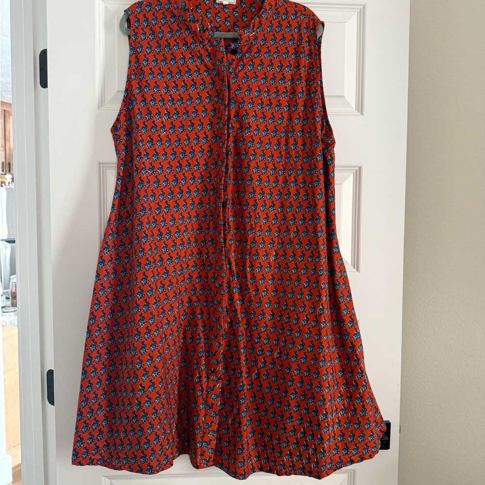 Zuri Red and Blue Patterned Dress